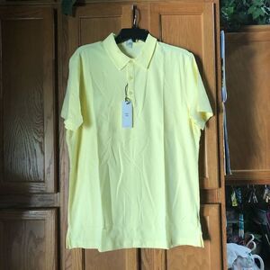 NWT Swet Tailor SWET Polo Shirt Short Sleeve Light Yellow - XL